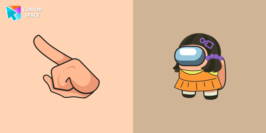 Among Us Squid Game Killer Doll Character cursor